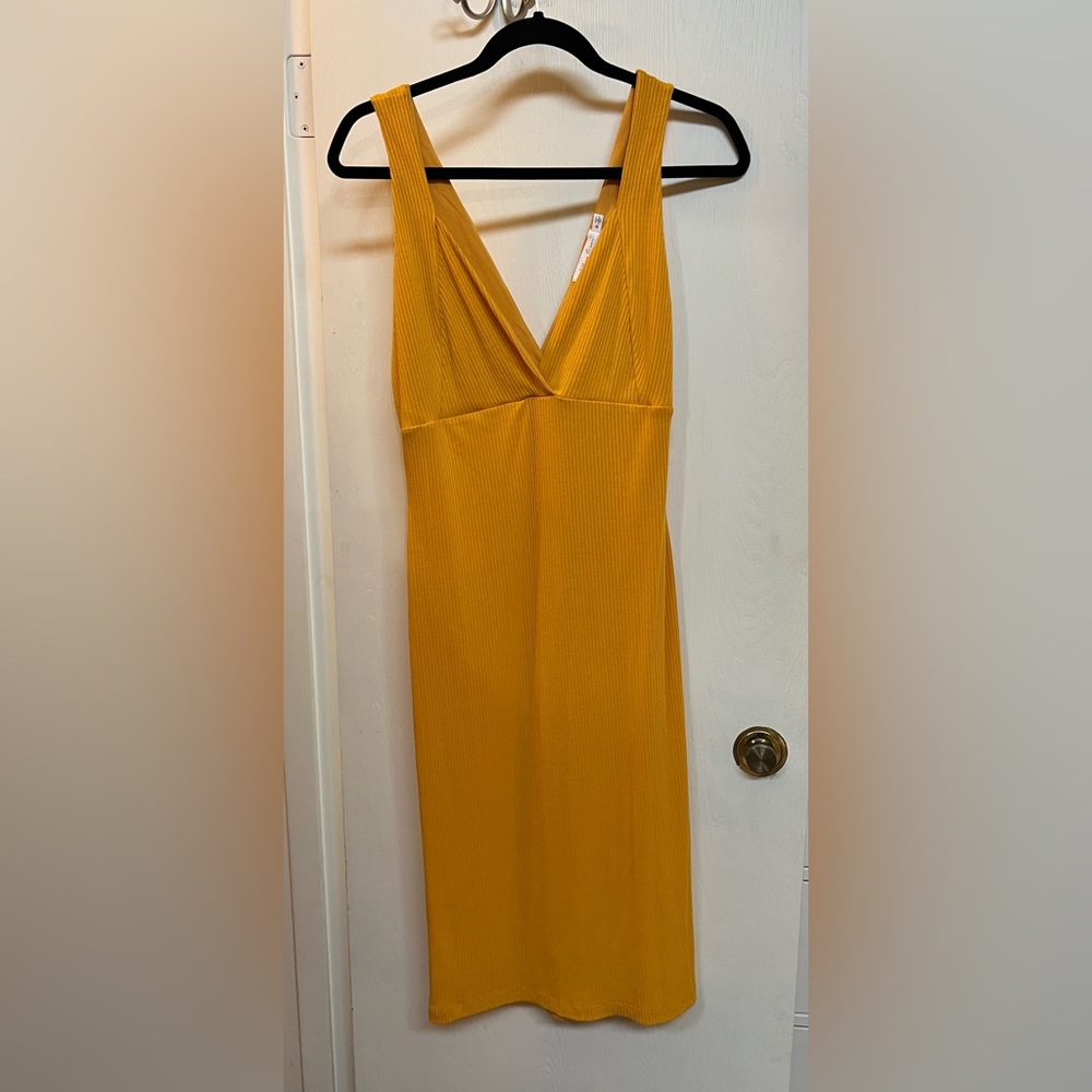 All in Favor yellow dress.